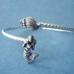 Silver Mermaid Cuff Bracel..