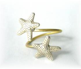 silver shells ring