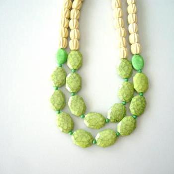  chunky Green necklace
